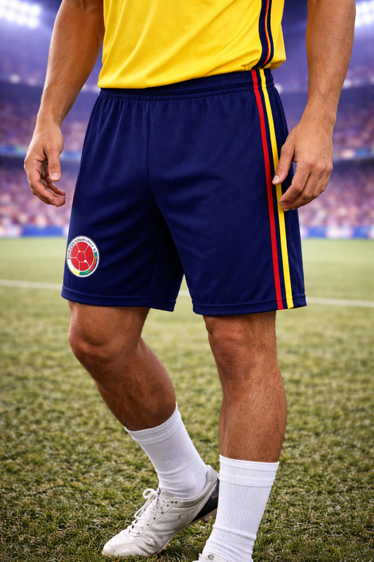 Colombia-Inspired Men’s Shorts – Fan Edition Front