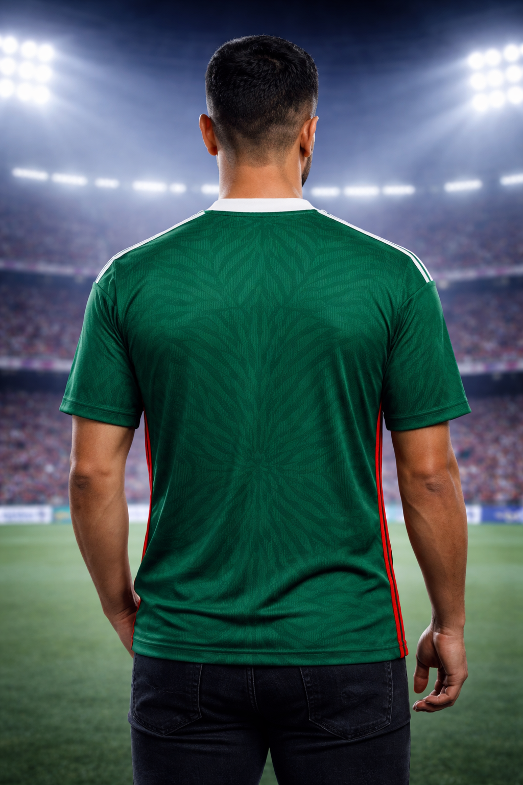 Mexico-Inspired Green Football Jersey – Fan Edition Back