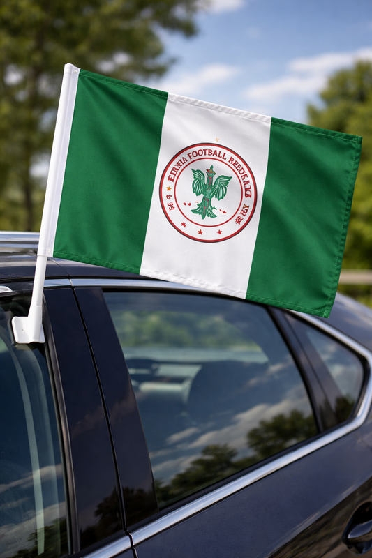 Nigeria-Inspired Car Flag – Fan Edition on car