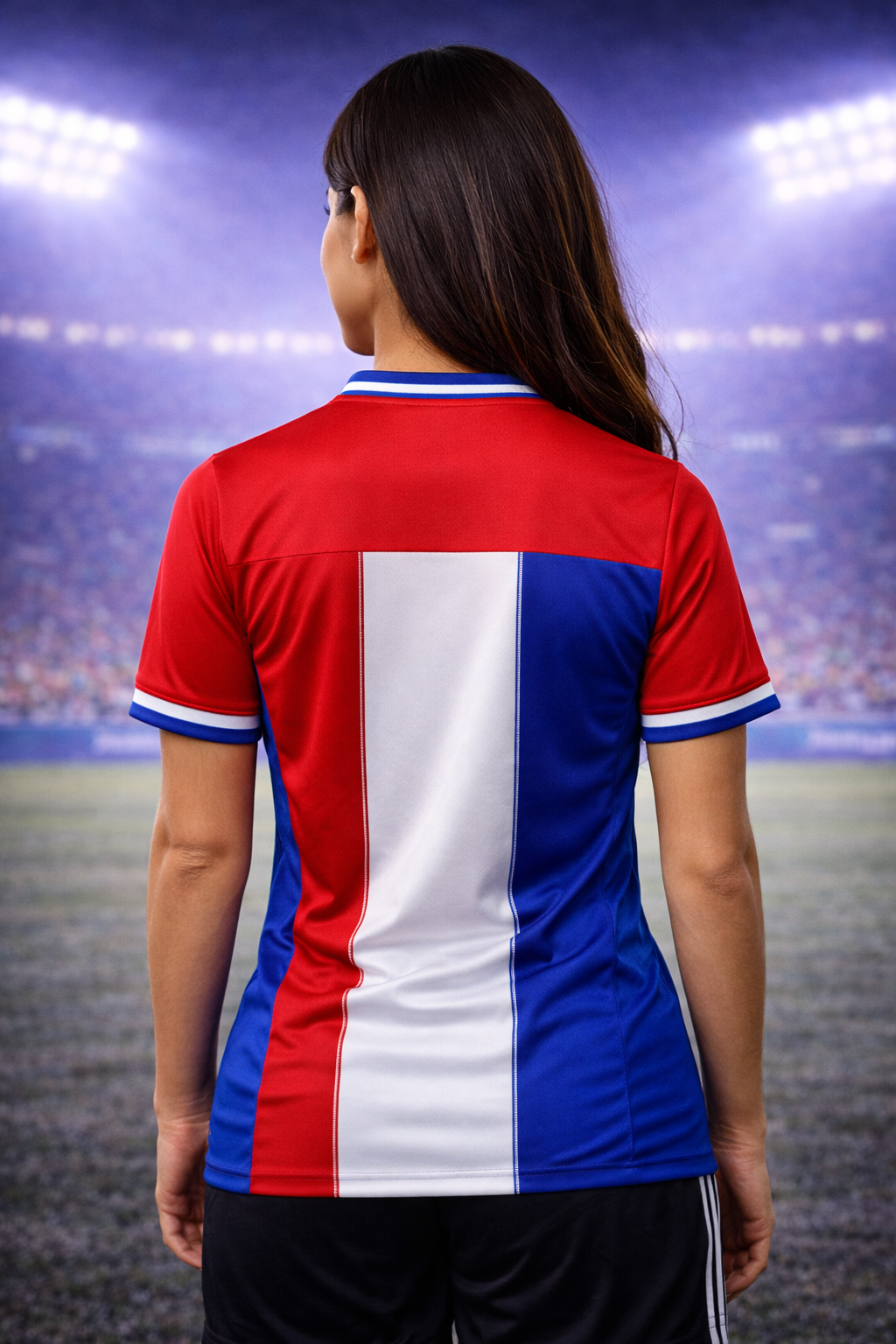 Paraguay-Inspired Football Jersey – Fan Edition Girl Back