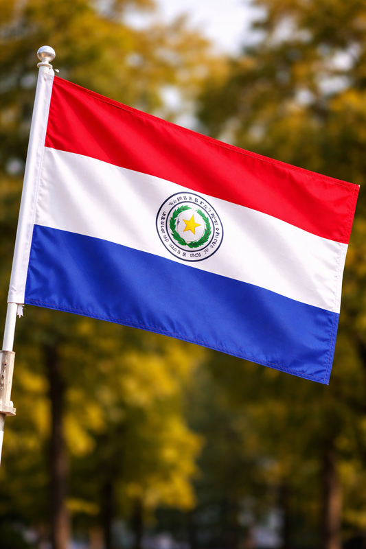 Paraguay-Inspired Full Size Flag – Fan Edition floating