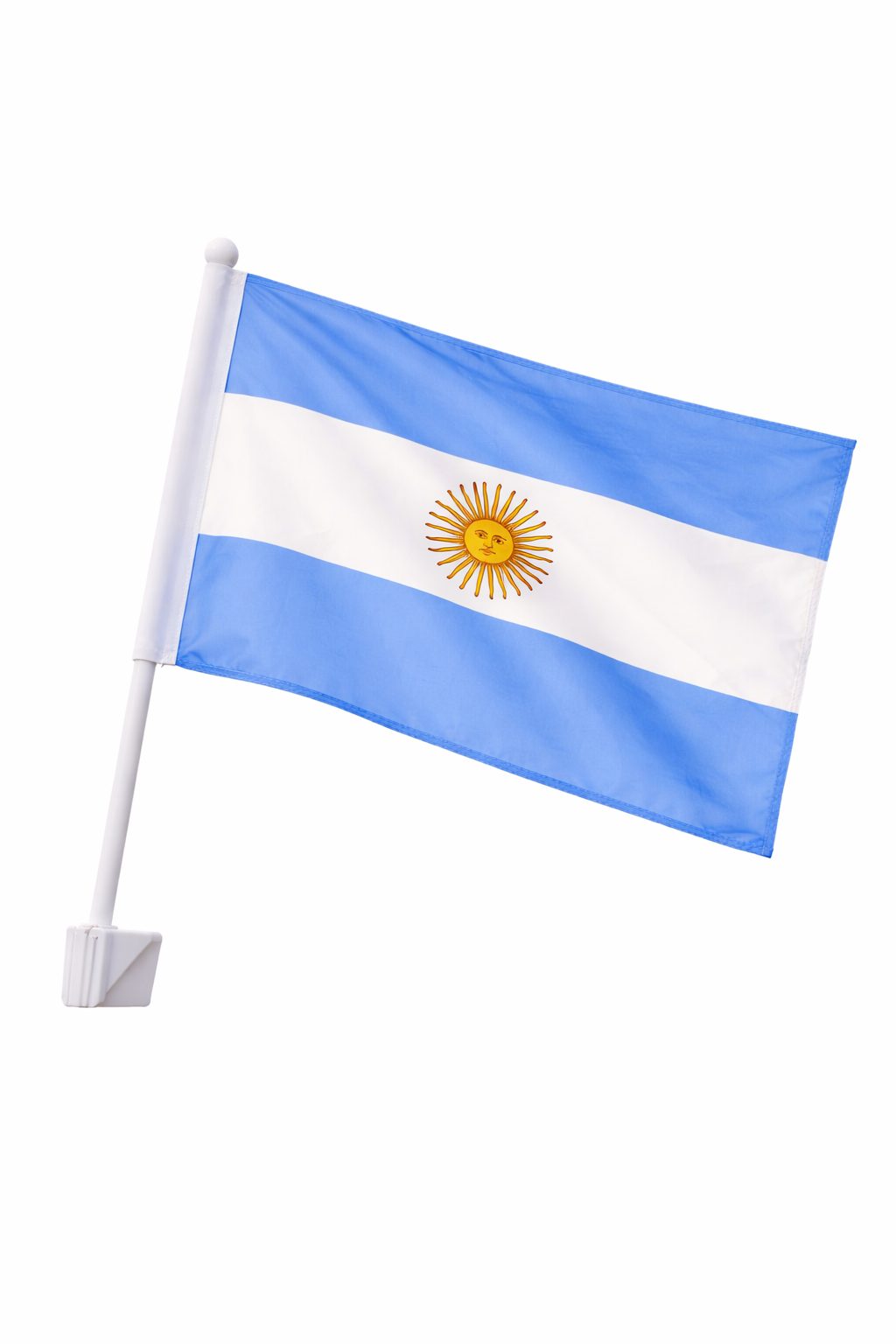 Car Flag of Argentina on a white background