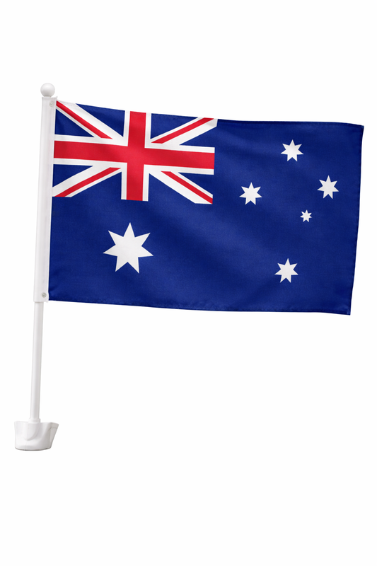 Australia-Inspired Car Flag – Blue Red Fan Edition