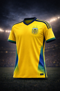 Brazil-Inspired Yellow & Green Football Jersey – Fan Edition