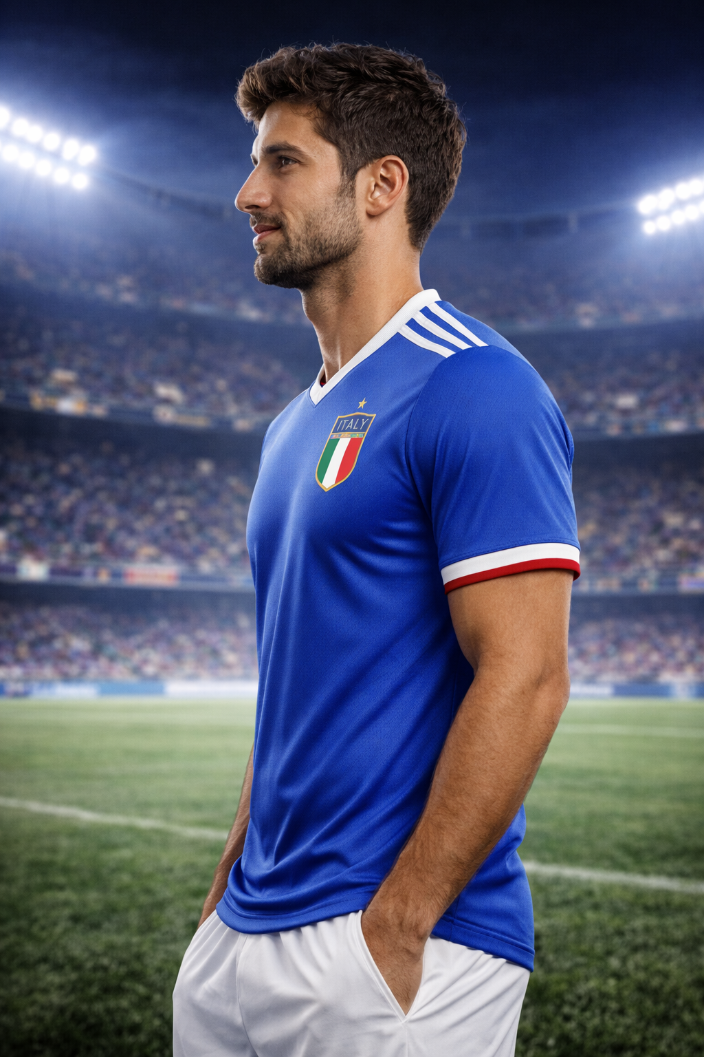 Italy-Inspired Football Jersey – Fan Edition Man Side