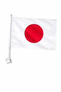 Japan-Inspired Car Flag – White Red Fan Edition