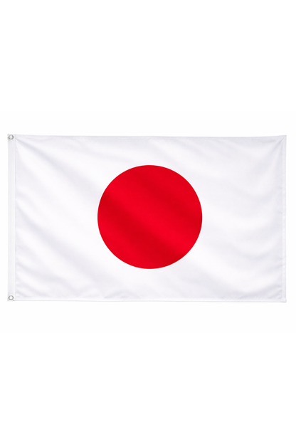 Japan-Inspired Full Size Flag – White Red Fan Edition