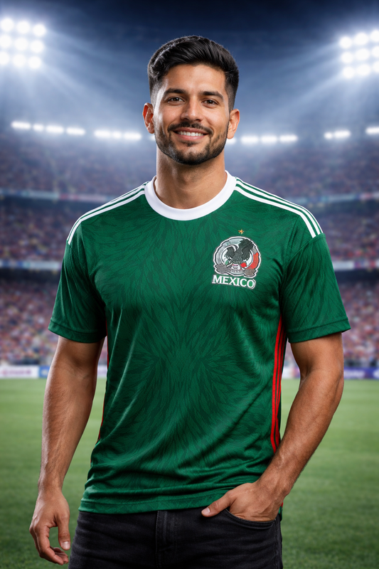 Mexico-Inspired Green Football Jersey – Fan Edition Front