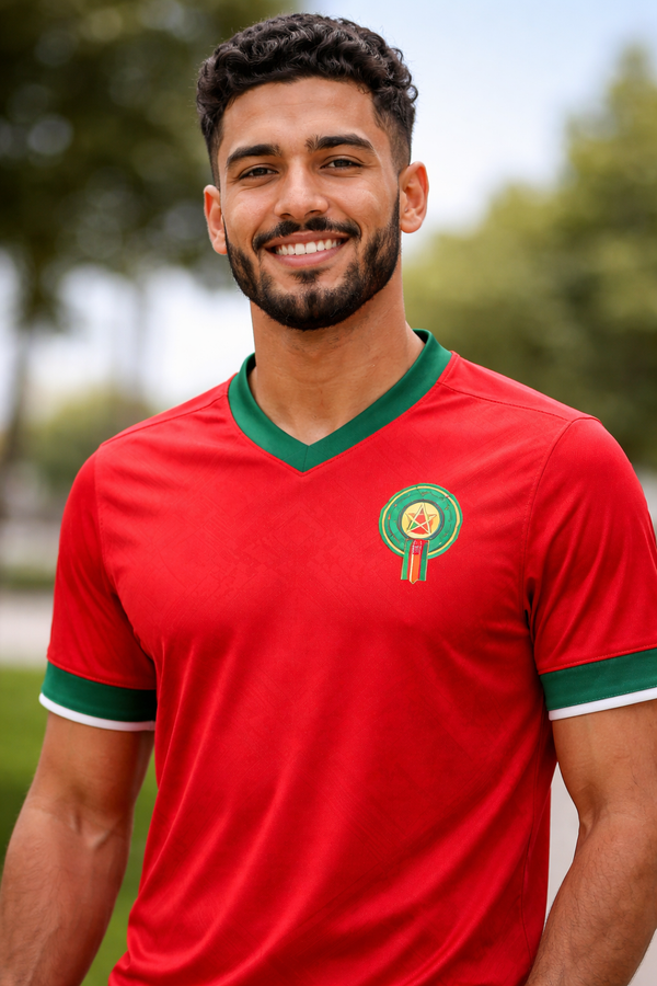 Morocco-Inspired Football Jersey – Fan Edition Man