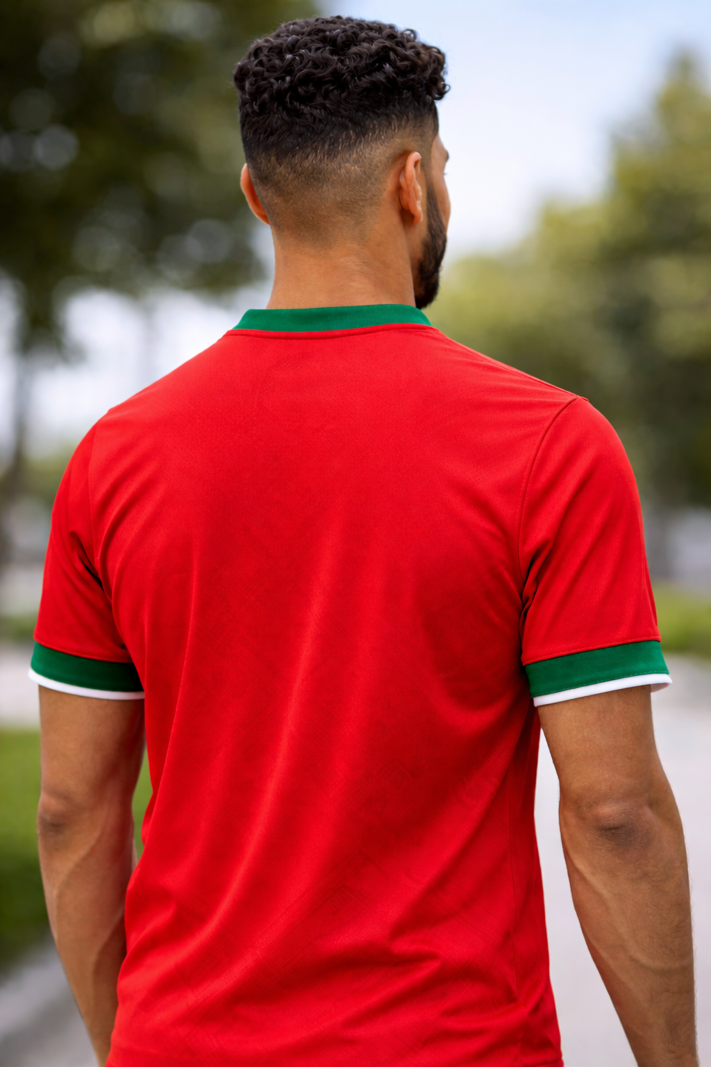 Morocco-Inspired Football Jersey – Fan Edition Man Back