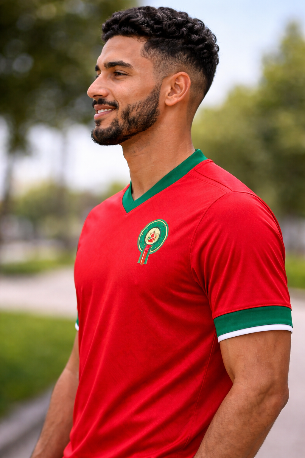 Morocco-Inspired Football Jersey – Fan Edition Man Side