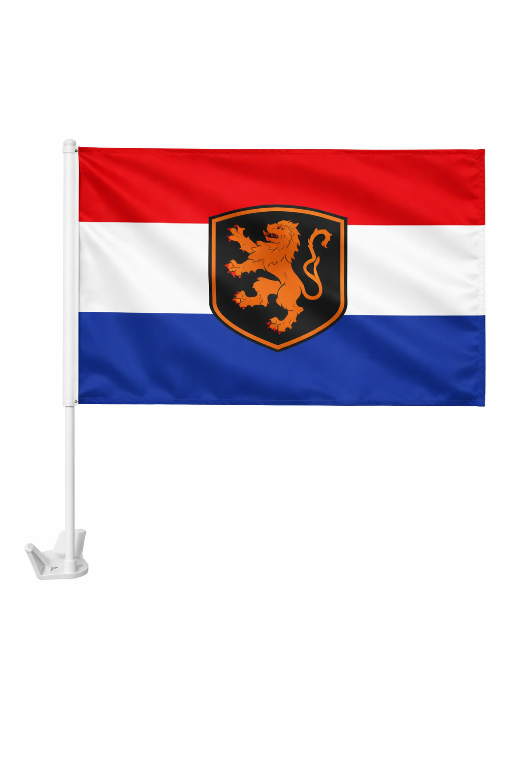 Netherlands-Inspired Car Flag – Orange, White & Blue Fan Edition