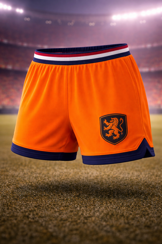 Netherlands-Inspired Women’s Football Shorts – Orange Fan Edition