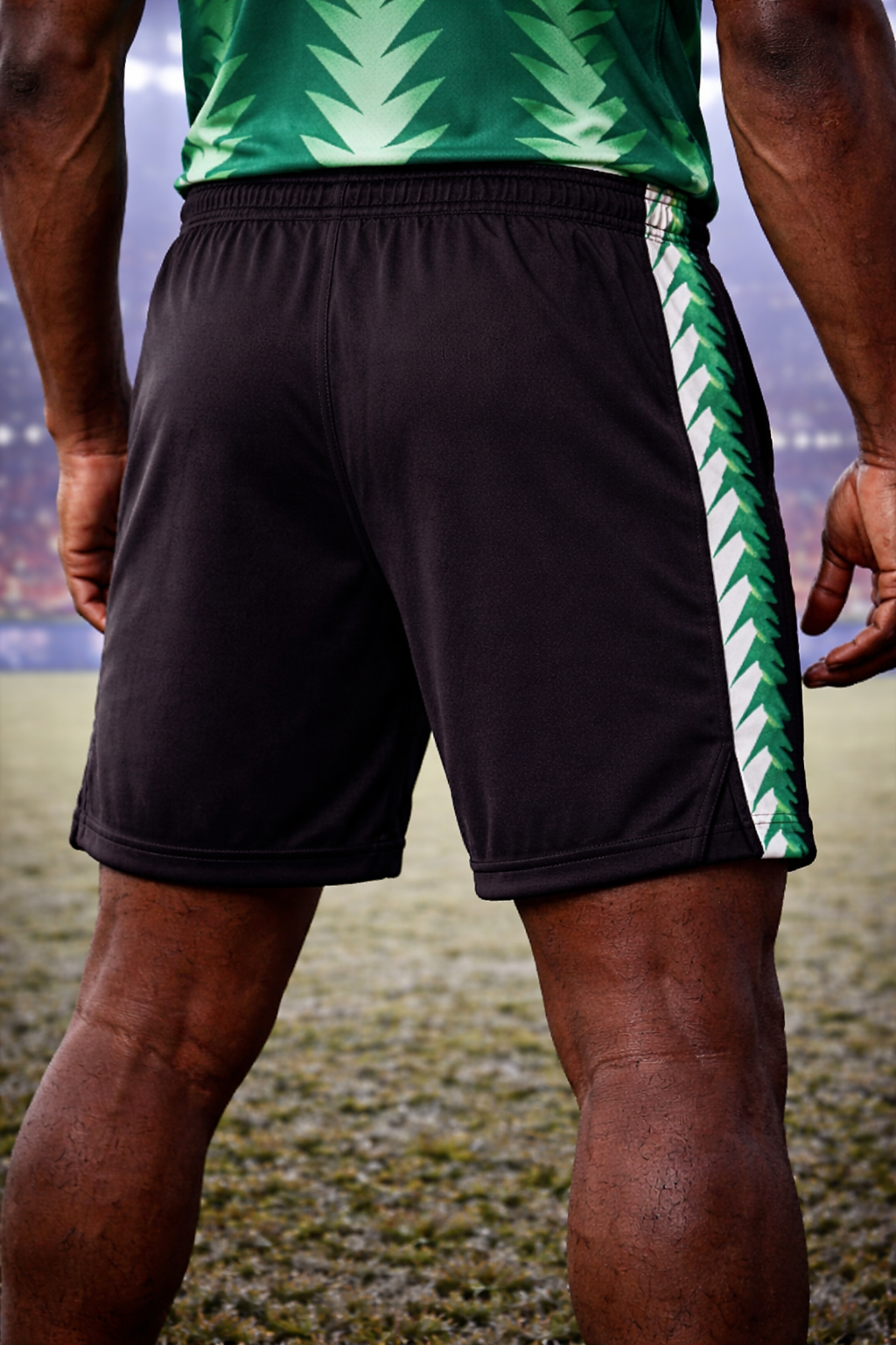 Nigeria-Inspired Men’s Shorts – Fan Edition Back