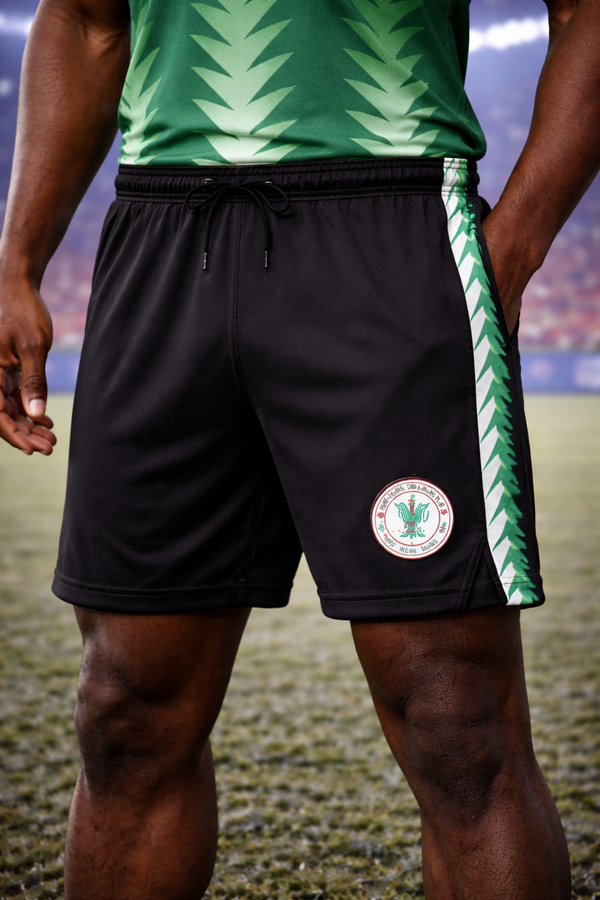Nigeria-Inspired Men’s Shorts – Fan Edition Front
