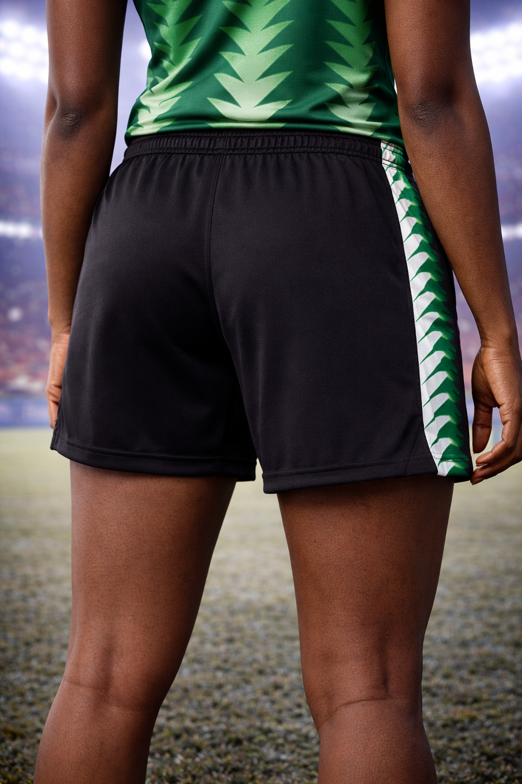 Nigeria-Inspired Women’s Shorts – Fan Edition Back