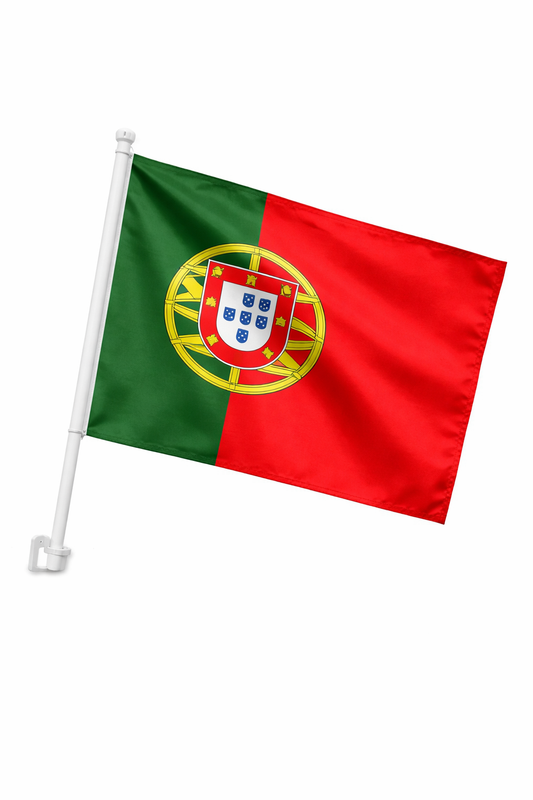 Portugal-Inspired Car Flag – Red & Green Fan Edition