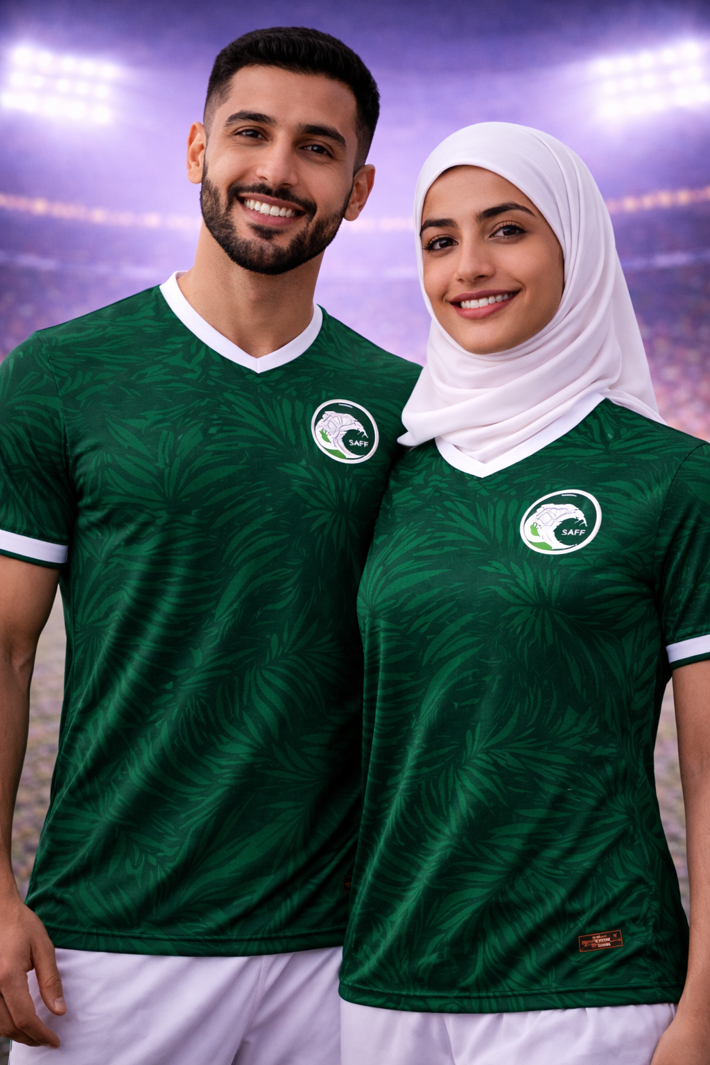 Saudi Arabia-Inspired Football Jersey – Fan Edition Couple