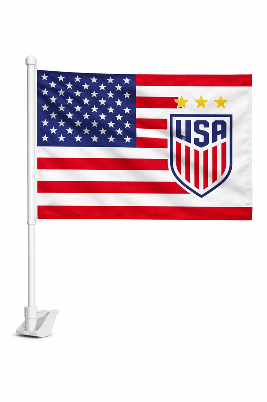 USA-Inspired Car Flag – Red, White & Blue Fan Edition